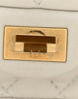 Metallic Goatskin Quilted 2.55 Reissue Mini Flap Silver