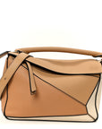 Calfskin Small Puzzle Bag Dune Warm Desert