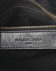 Baby Daim Suede Gold Metallic Edge Hardware Mini City Black