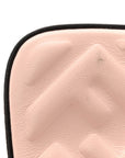 Nappa Matisse FF Embossed Nano Maxi Buckle Baguette Charm Rosa Quarzo