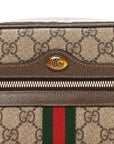 GG Supreme Monogram Web Small Ophidia Belt Bag 85 34 Dark Brown