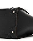 Drummed Calfskin Mini Luggage Black
