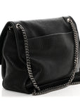 Grained Lambskin Monogram Large Niki Chain Satchel Black