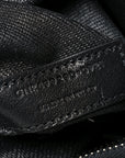 Linen Calfskin Rive Gauche Tote Black