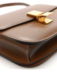 Box Calfskin Medium Classic Box Flap Bag Camel
