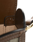 GG Supreme Monogram Mini Horsebit 1955 Shoulder Bag Beige Brown Sugar