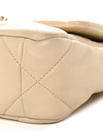 Lambskin Quilted Medium CHNL 19 Flap Light Beige