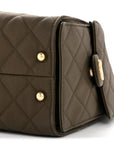Canvas Quilted Small CHNL 25 Handbag Khaki