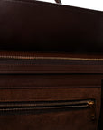 Supple Shiny Lambskin Medium New Luggage Brick