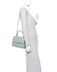 Lambskin Quilted Small Trendy CC Flap Dual Handle Bag Grey