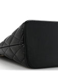 Caviar Quilted Medallion Tote Black