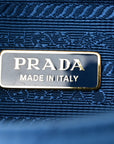 Re-Nylon Saffiano Stitched Mini Re-Edition 1995 Chaine Shoulder Bag Blue