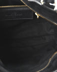 Baby Daim Suede Gold Metallic Edge Hardware Mini City Black
