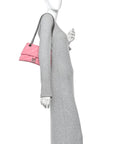 Crushed Calfskin Quilted Small Crush Chain Bag Sweet Pink