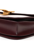 Box Calfskin Medium Classic Box Flap Bag Burgundy