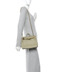 Nappa Intrecciato Small Andiamo With Chain Shoulder Bag Travertine