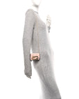 Nappa Matisse FF Embossed Nano Maxi Buckle Baguette Charm Rosa Quarzo