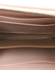 Nappa Intrecciato Small Bi-Fold Zip Wallet Pink