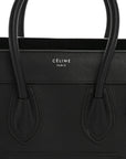 Drummed Calfskin Micro Luggage Black