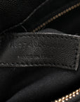 Grain de Poudre Calfskin Y Quilted Monogram Medium Loulou Chain Satchel Black