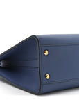 Grained Calfskin Small Frances Tote Navy