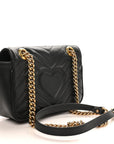 Calfskin Matelasse Mini GG Marmont Shoulder Bag Black
