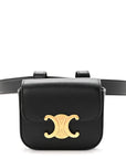 Shiny Calfskin Mini Claude Belt Bag 75 30 Black