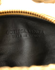 Laminated Calfskin Pressed Intreccio Mini Jodie Gold