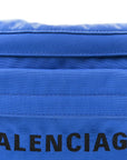 Sport Nylon Logo Embroidered Wheel Beltpack Electric Blue Black