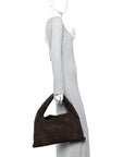 Suede Intrecciato Small Hop Fondant