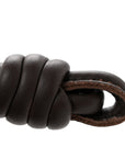 Calfskin Mini Flamenco Knot Bag Chocolate
