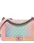 Caviar Quilted Medium Cuba Rainbow Boy Flap Multicolor