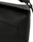 Calfskin Mini Puzzle Edge Bag Black
