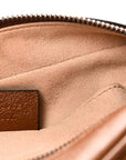 Glazed Calfskin Matelasse Diagonal Small GG Marmont Chain Shoulder Bag Cuir