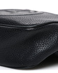 Pebbled Calfskin Mini Soho Disco Bag Black
