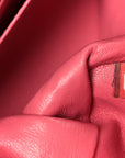 Lambskin Chevron Quilted Mini Square Flap Pink