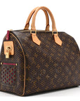 Monogram Perforated Speedy 30 Fuchsia
