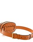 Vintage Effect Calfskin Matelasse Diagonal Torchon GG Marmont Belt Bag 95 38 Cognac