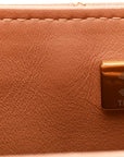 Lambskin Quilted Mini Rectangular Flap Brown