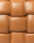 Nappa Maxi Intreccio Padded Cassette Crossbody Bag Caramel