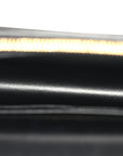 Coated Bark Calfskin Sunset Chain Wallet Black