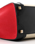 Canvas Smooth Calfskin Micro Tri-Color Luggage Carmin