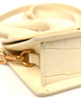 Calfskin Crocodile Embossed Le Chiquito Beige