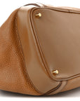 Grainy Calfskin Medium Golderton Tote Brown