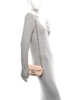 Calfskin Matelasse Super Mini GG Marmont Shoulder Bag Porcelain Rose