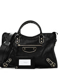 Chevre Gold Metallic Edge Hardware City Black