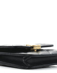 Calfskin Quilted Perfect Fit Coin Purse With Chain Black