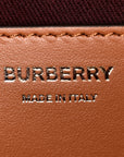Coated Canvas Calfskin Vintage Check Small Note Crossbody Bag Briar Brown