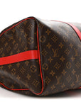 Calfskin Monogram Keepall Bandouliere 50 Coquelicot