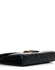 Calfskin Matelasse GG Marmont Chain Wallet Black